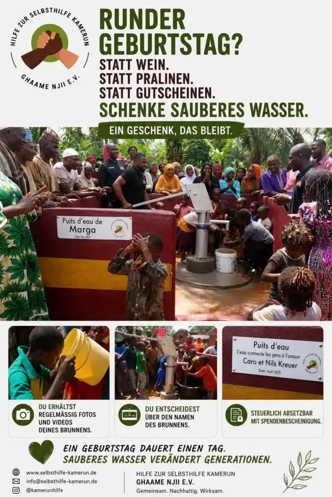 Brunnenprojekt des Vereins Hilfe zur Selbsthilfe Kamerun